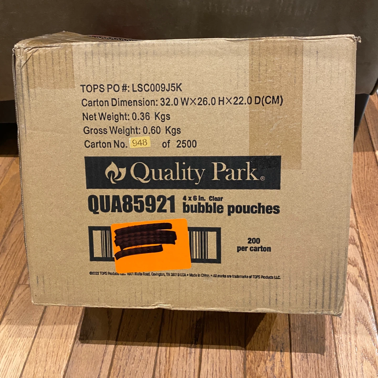 Quality Park 4 x 6 Inch Clear Bubble Pouches - 200 per carton