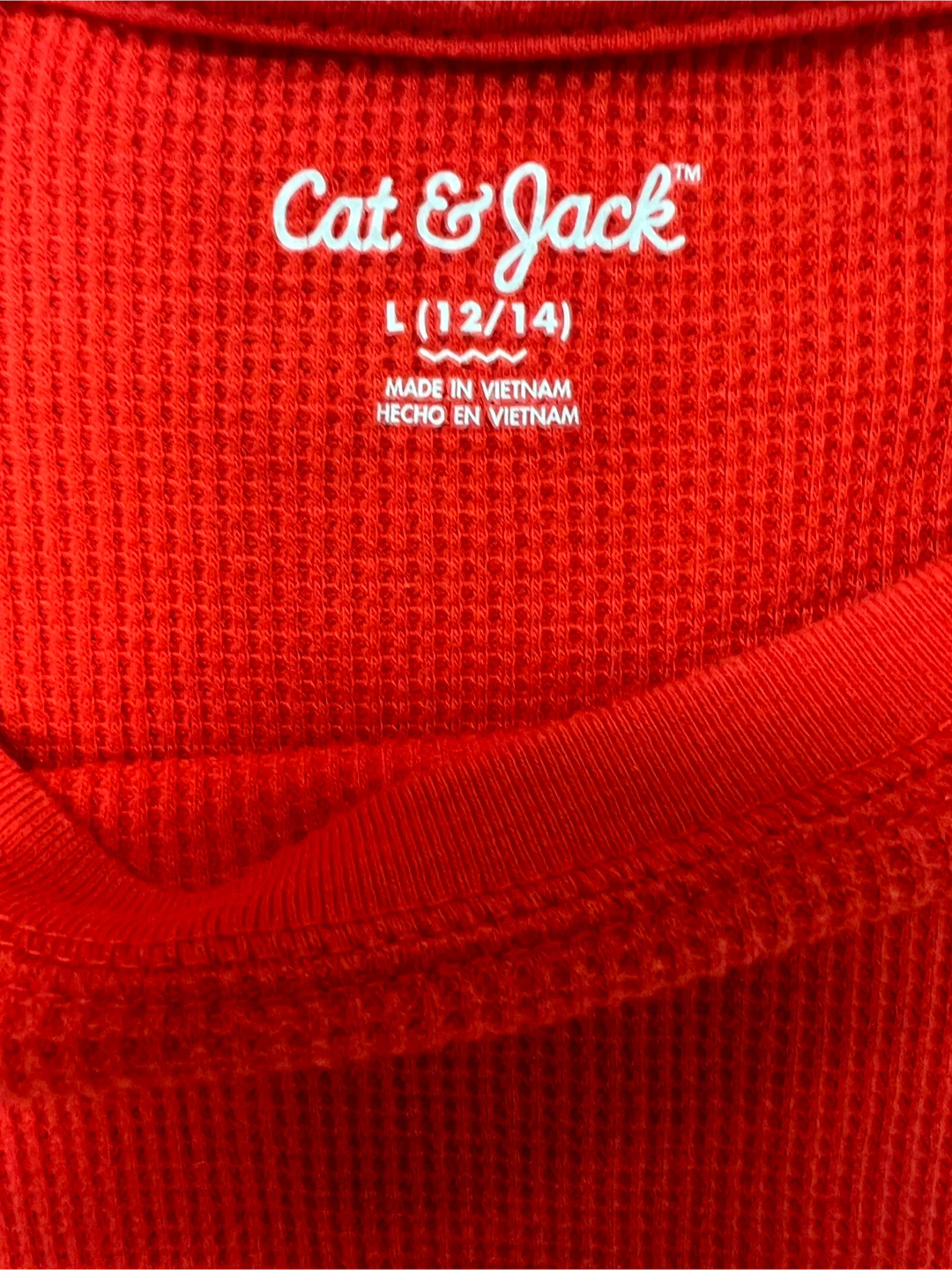 Cat & Jack Red Long Sleeve Shirt Size L (12/14) - photo 3