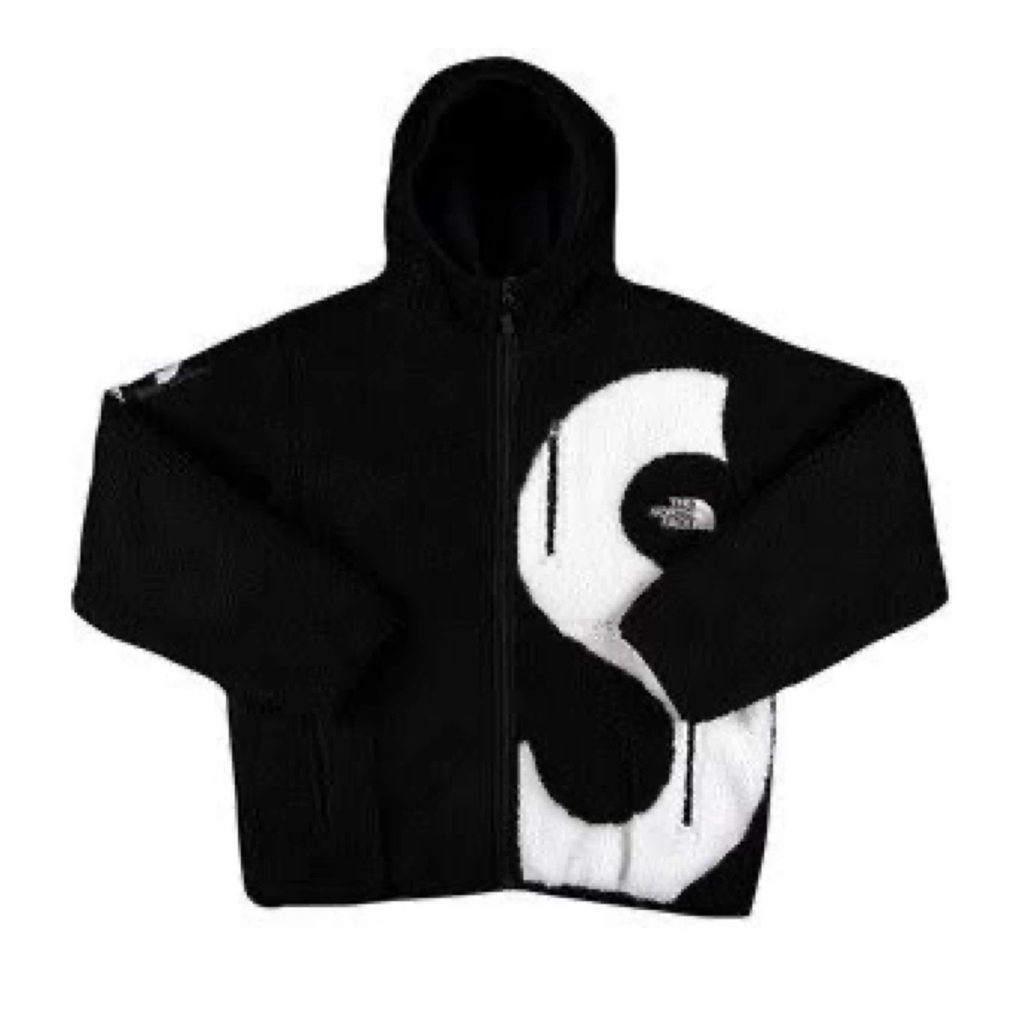 Sealed Supreme x TNF S-Logo Hooded Fleece Jacket - Black - M