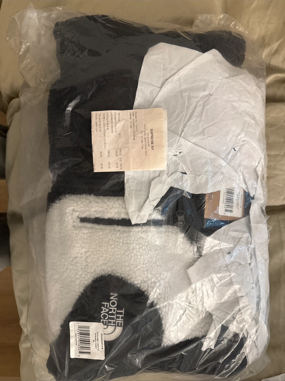 Sealed Supreme x TNF S-Logo Hooded Fleece Jacket - Black - M - photo 3