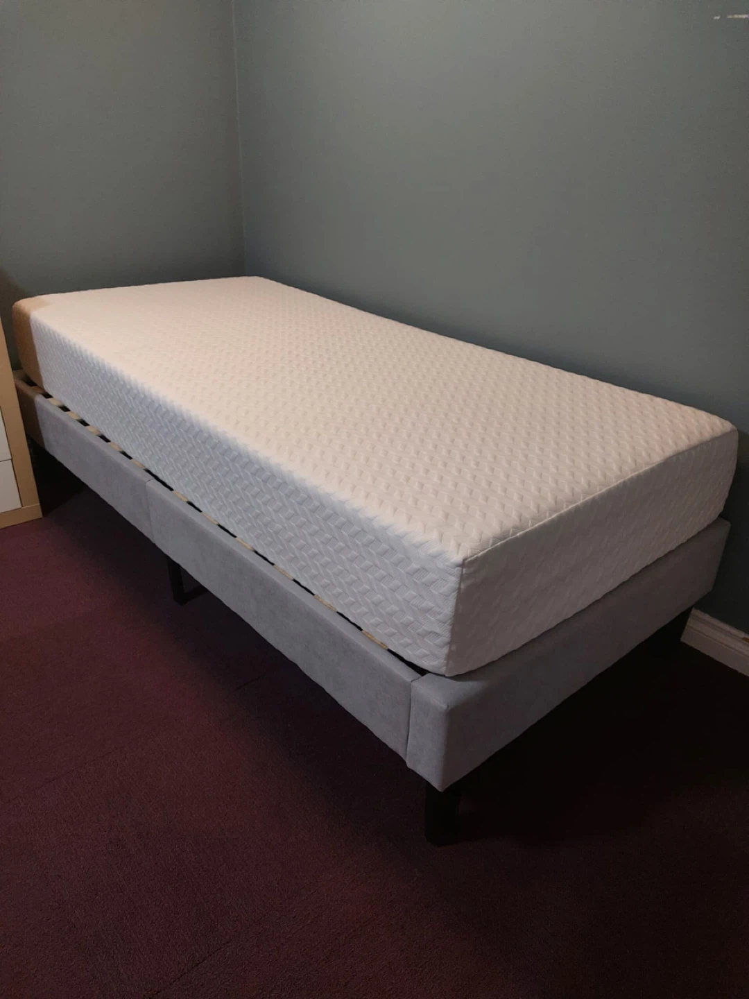 Bed with mattress