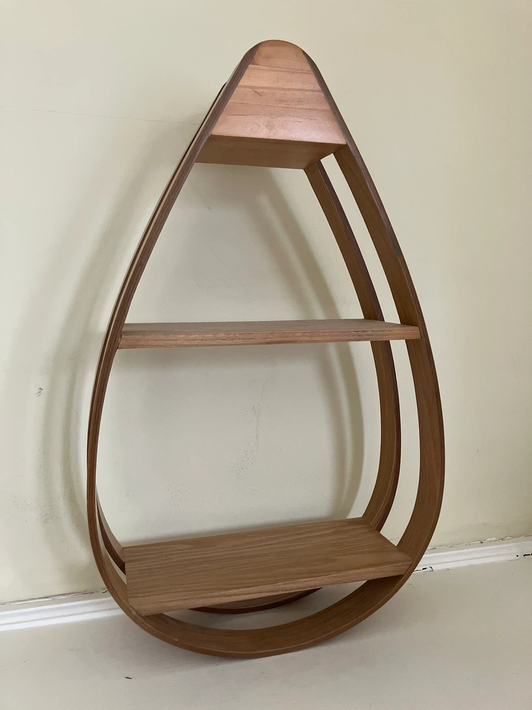 Teardrop Shaped Wooden Shelf - photo 2