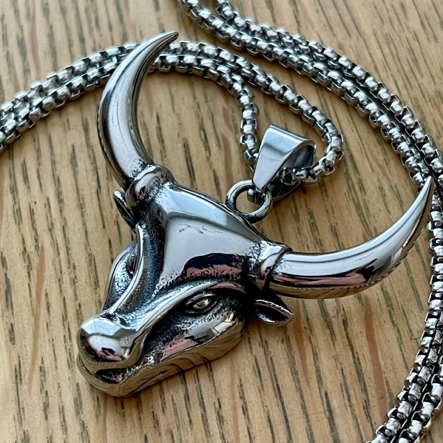 Bull head “Taurus zodiac” stainless steel necklace - Vigor
