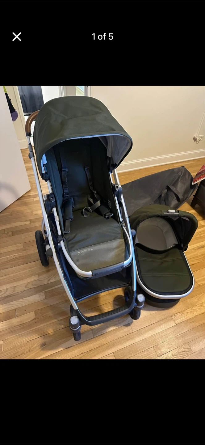 UPPAbaby Vista Stroller with Bassinet - Green