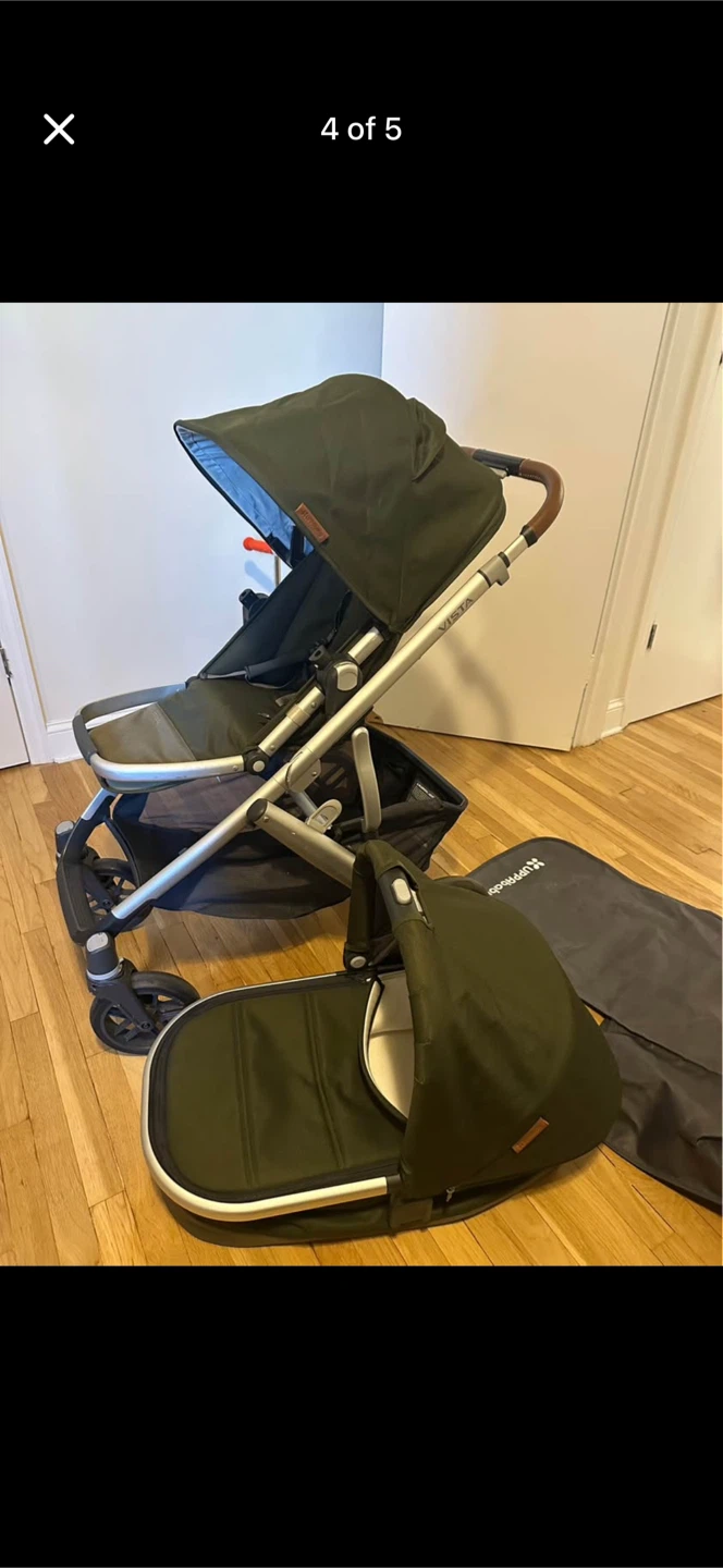 UPPAbaby Vista Stroller with Bassinet - Green - photo 2