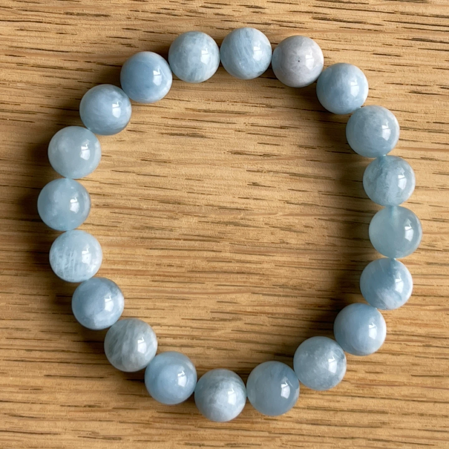 Aquamarine bracelet (10mm bead) - Serenity - photo 3