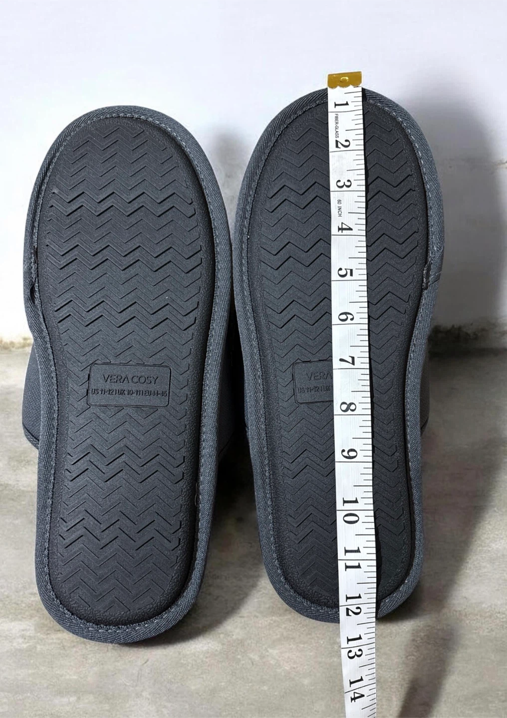 Vera Cosy Dark Gray Slippers Size US 11-12 - photo 3