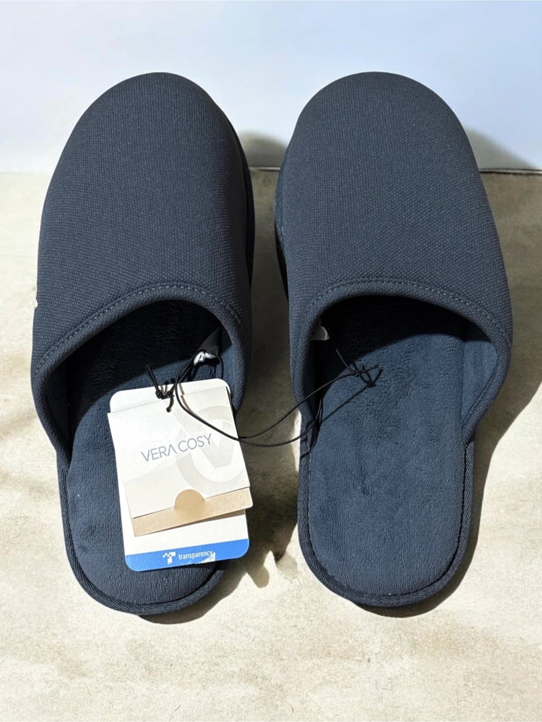 Vera Cosy Dark Gray Slippers Size US 11-12