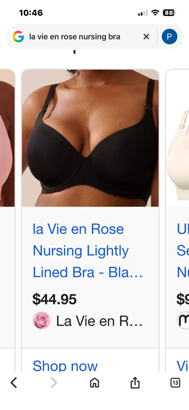 Nursing Bra, La Vie en Rose, Black 36C, lightly lined - photo 5