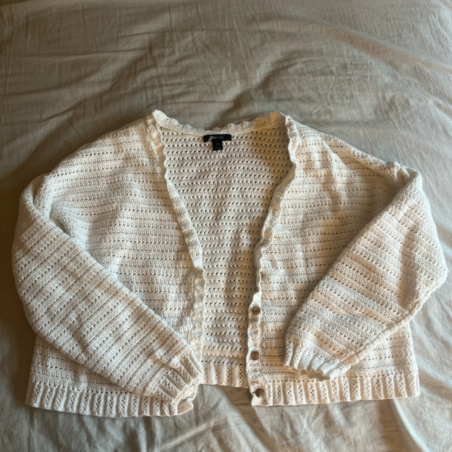 RW&CO. Cream Cropped Cardigan M/M
