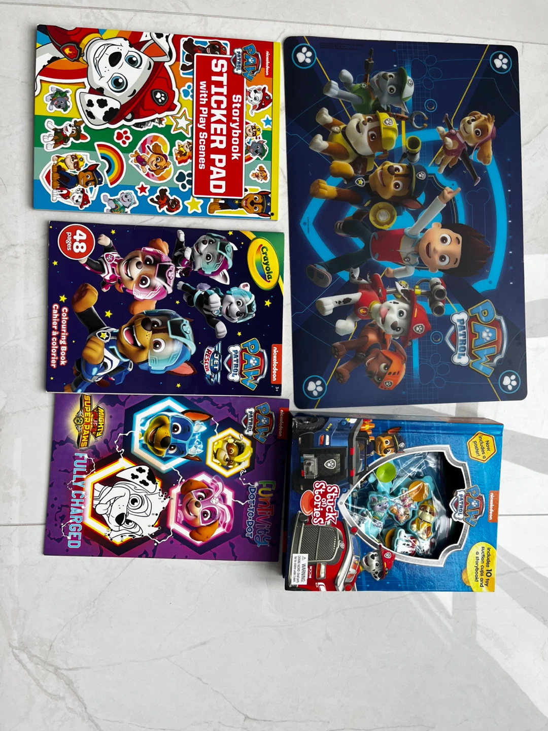 Paw Patrol Sticker Pad, Colouring Book, and Activity Set