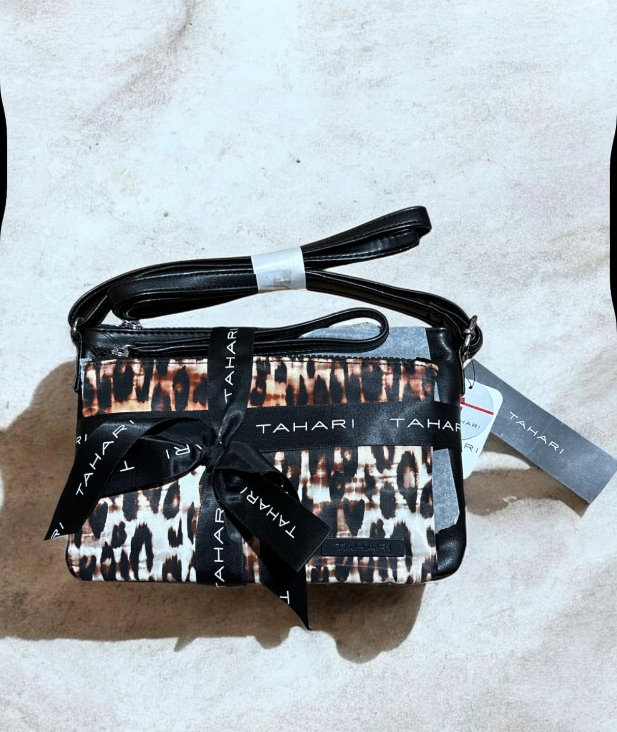 Tahari Xbody Leopard Print Crossbody Bag
