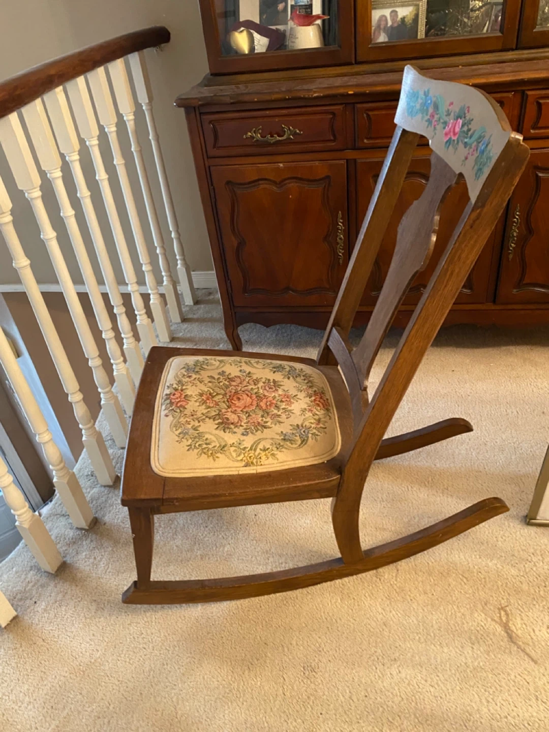 Vintage Floral Rocking Chair - photo 2