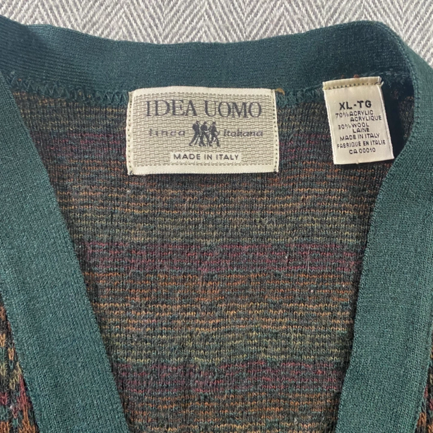 Idea Uomo Mens XL-TG V-Neck Sweater Vest - photo 2