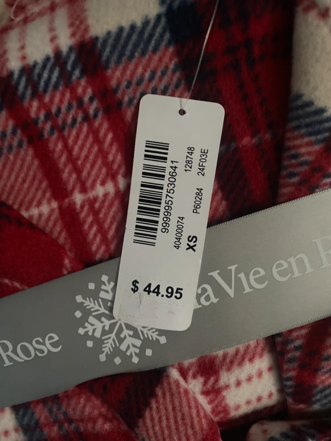 La Vie en Rose Plaid Pajama Set - XS - photo 2