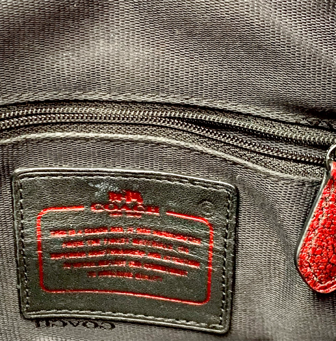 Coach Metallic Red Leather Shoulder Bag - photo 4
