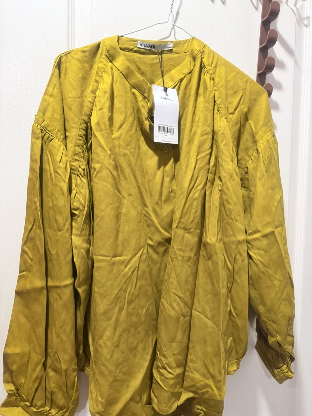 Khaadi Mustard Yellow Blouse - Size Small - photo 2