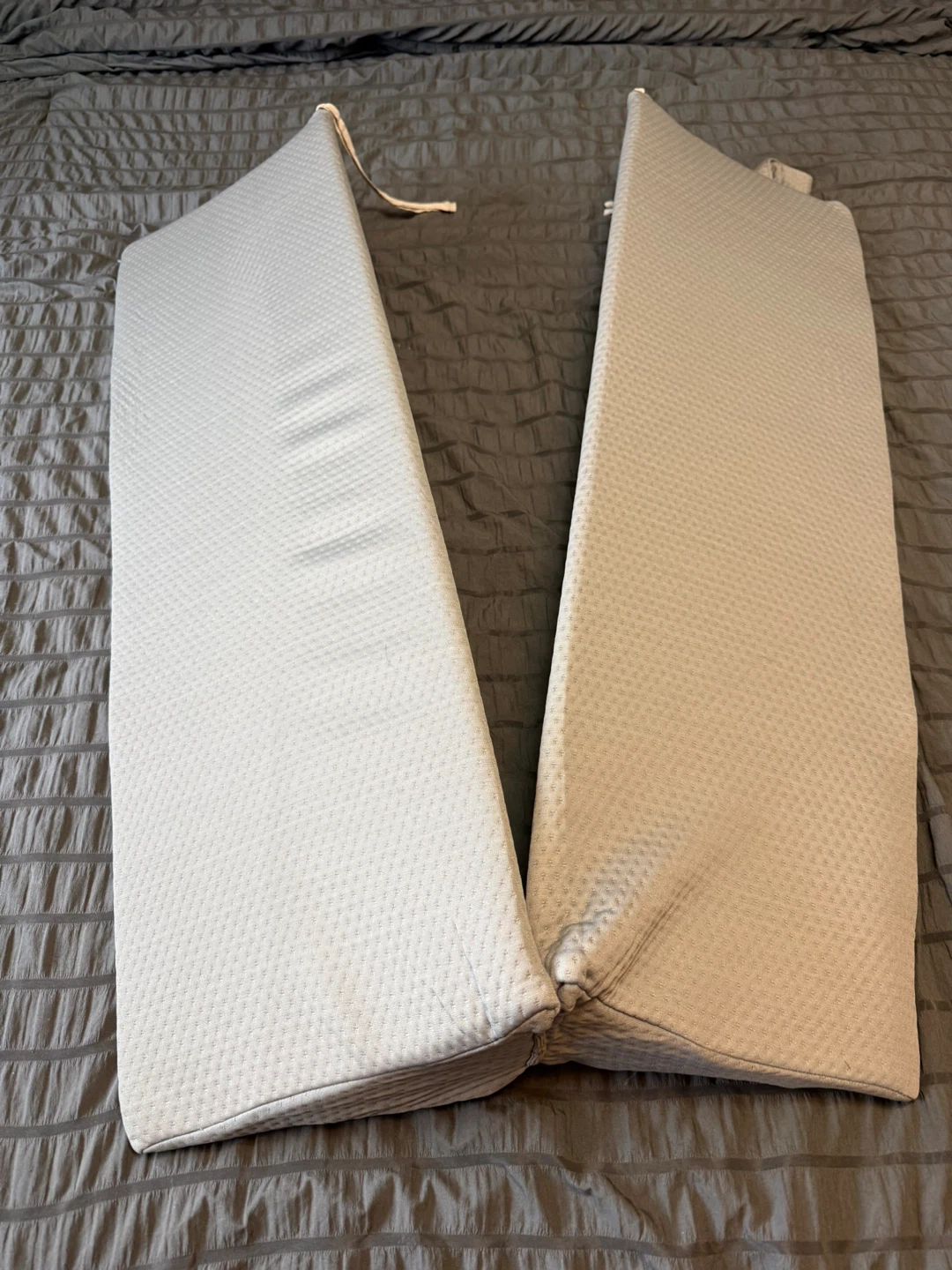 White Wedge Pillow Set