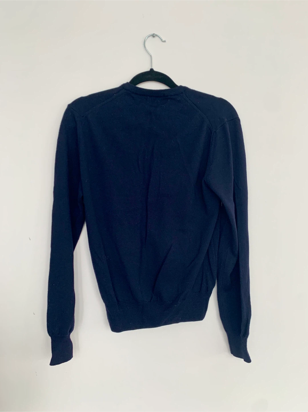 Versace Collection Navy V-Neck Sweater - Size S - photo 2