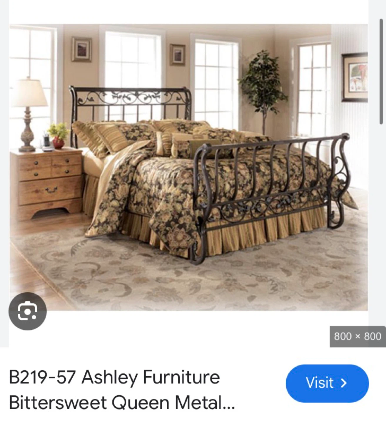 Ashley Furniture Bittersweet Queen Metal Bed Frame