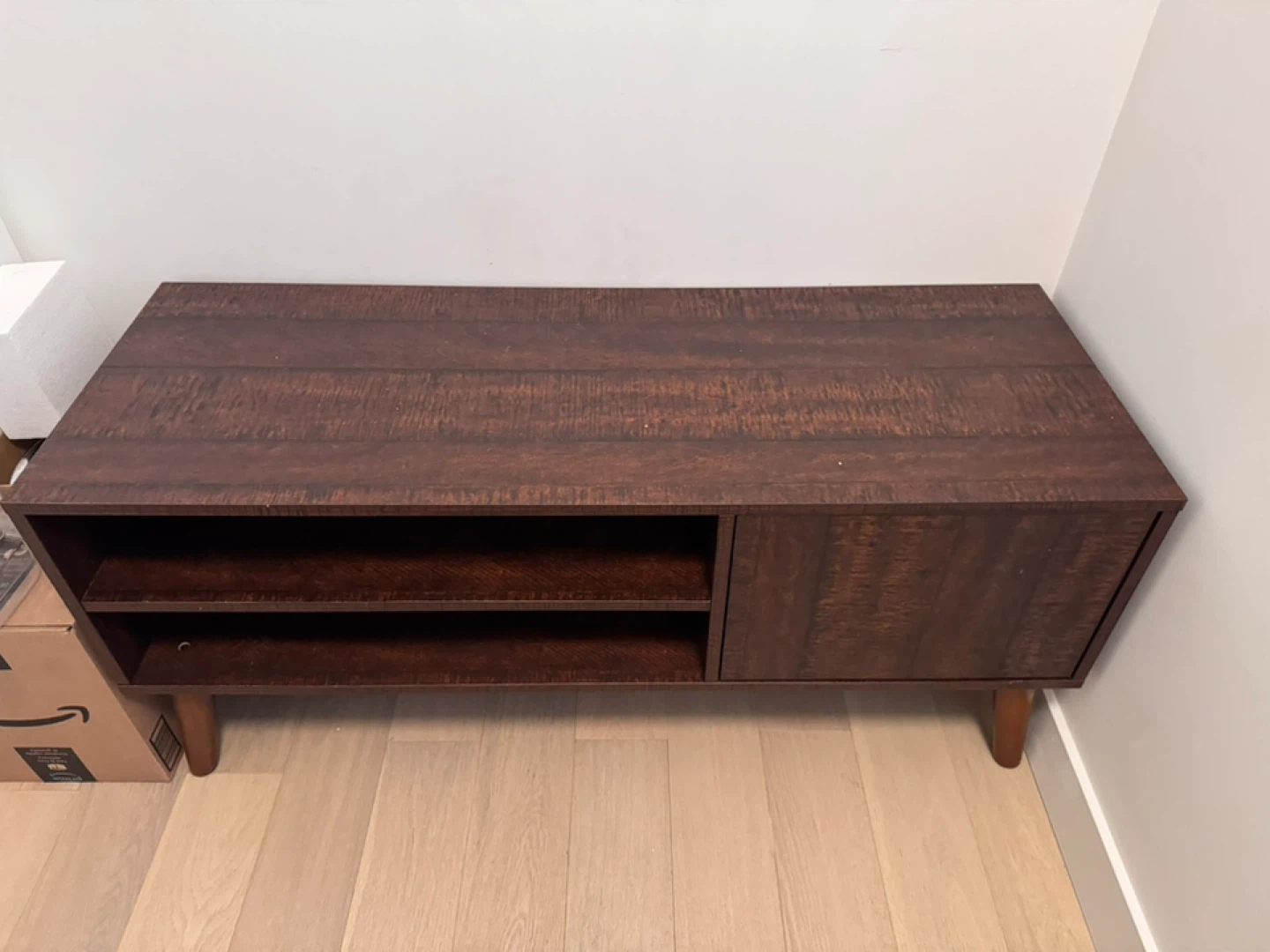 TV Stand with Cabinet and Shelves - photo 2