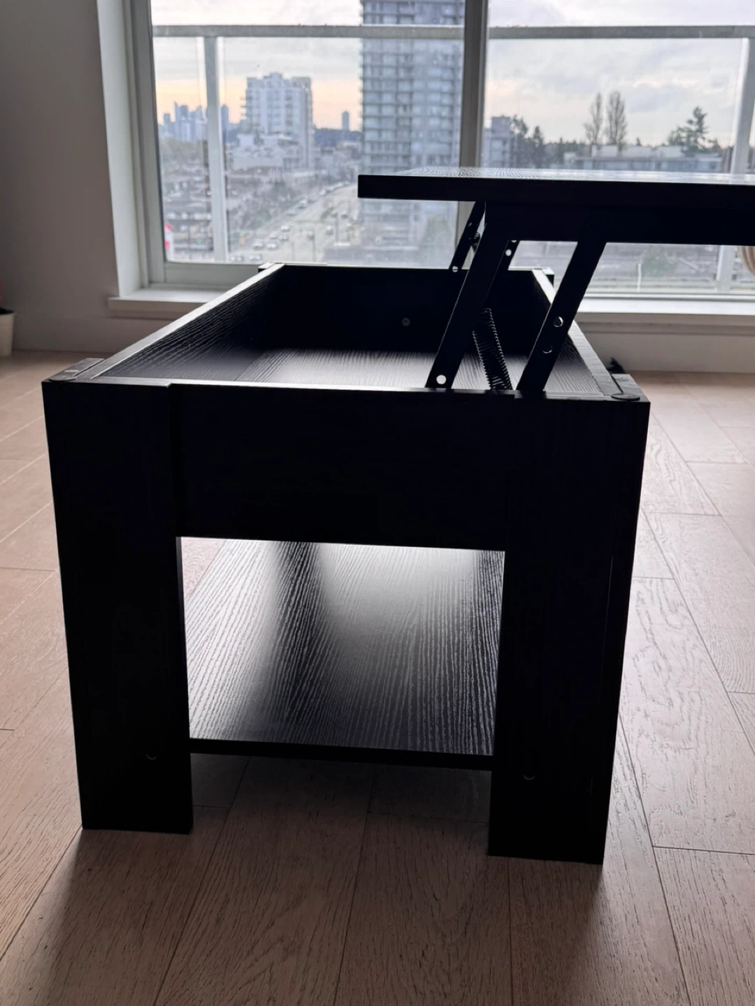 Lift-Top Coffee Table - Dark Wood Finish - photo 5