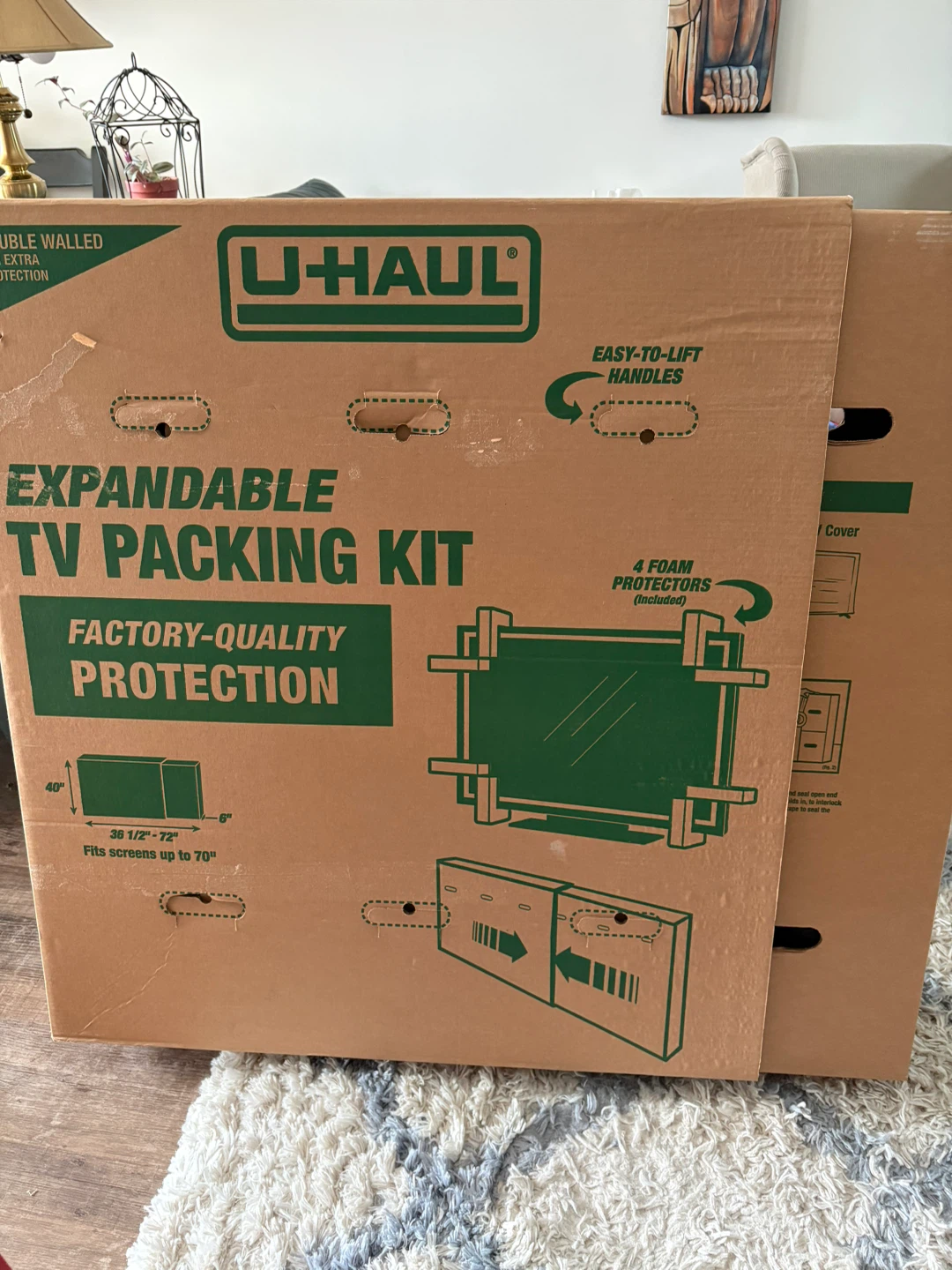 U-Haul Expandable TV Packing Kit for Screens up to 70"