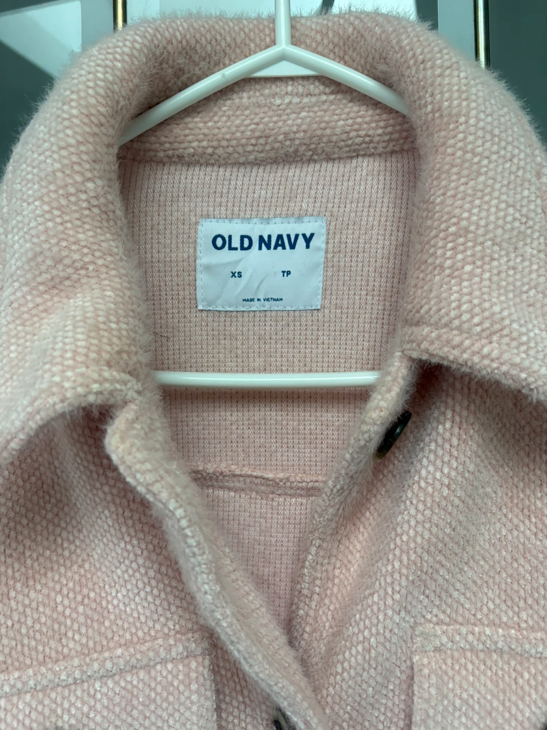 Old Navy Pink Textured Button-Up Jacket XS - photo 4