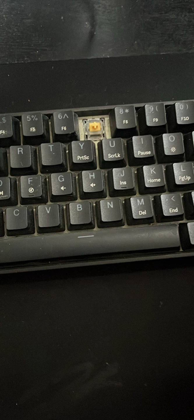 HK Gaming GK61 Mechanical Keyboard- Yellow Optical Switches - photo 4