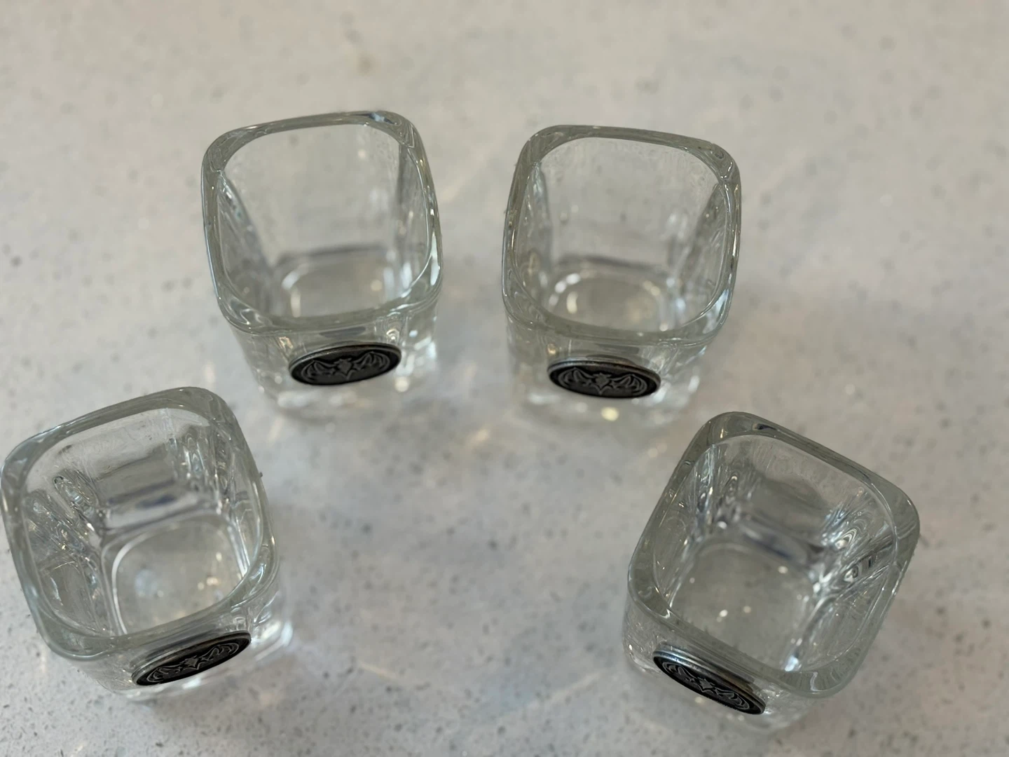 Set of 4 Vintage Bacardi Shot Glasses