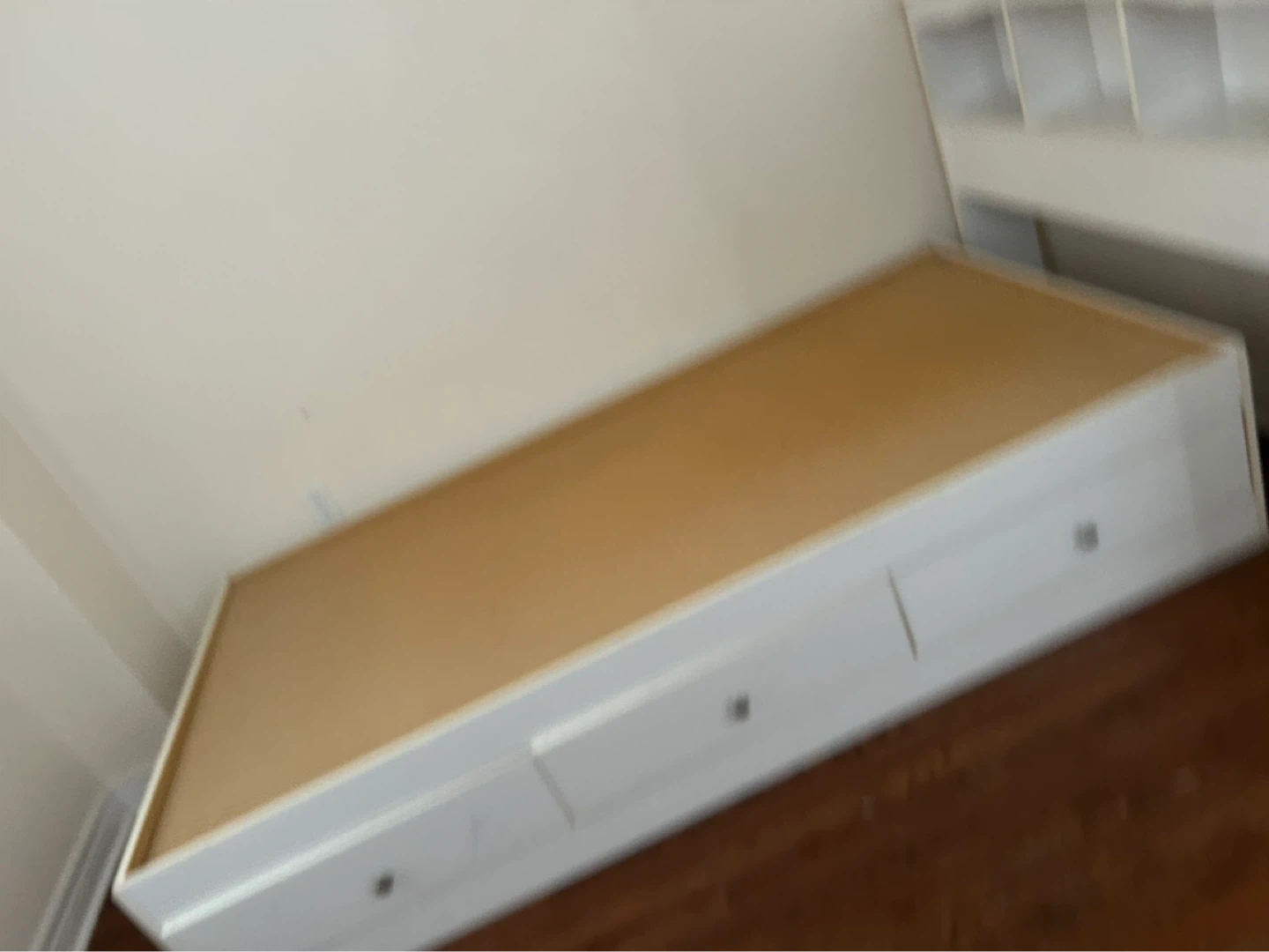 🥕Double bed White Headboard with Storage Shelves and Cabinet - photo 5