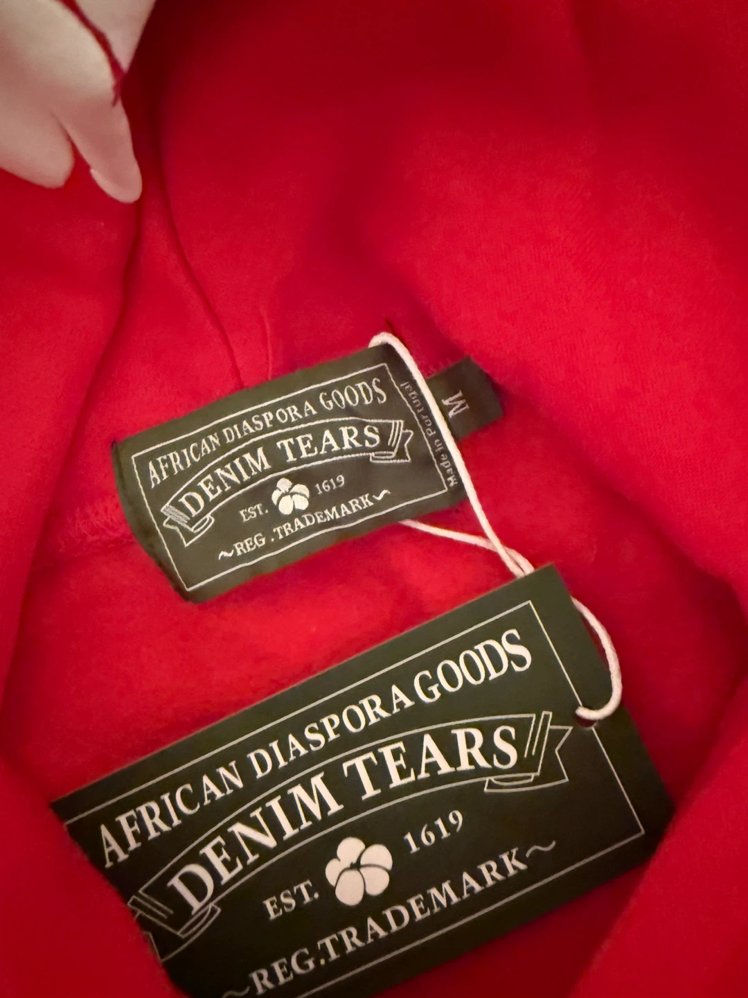 Denim Tears Hoodie Red Flower Print - photo 2