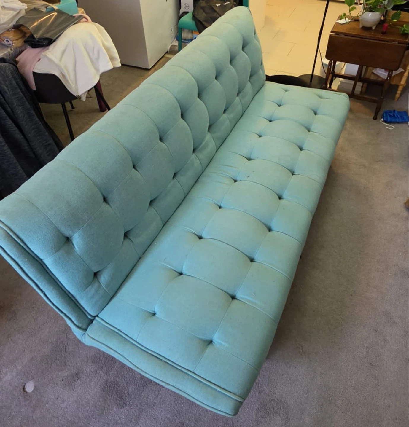Tufted Sofa Bed - Teal - photo 2