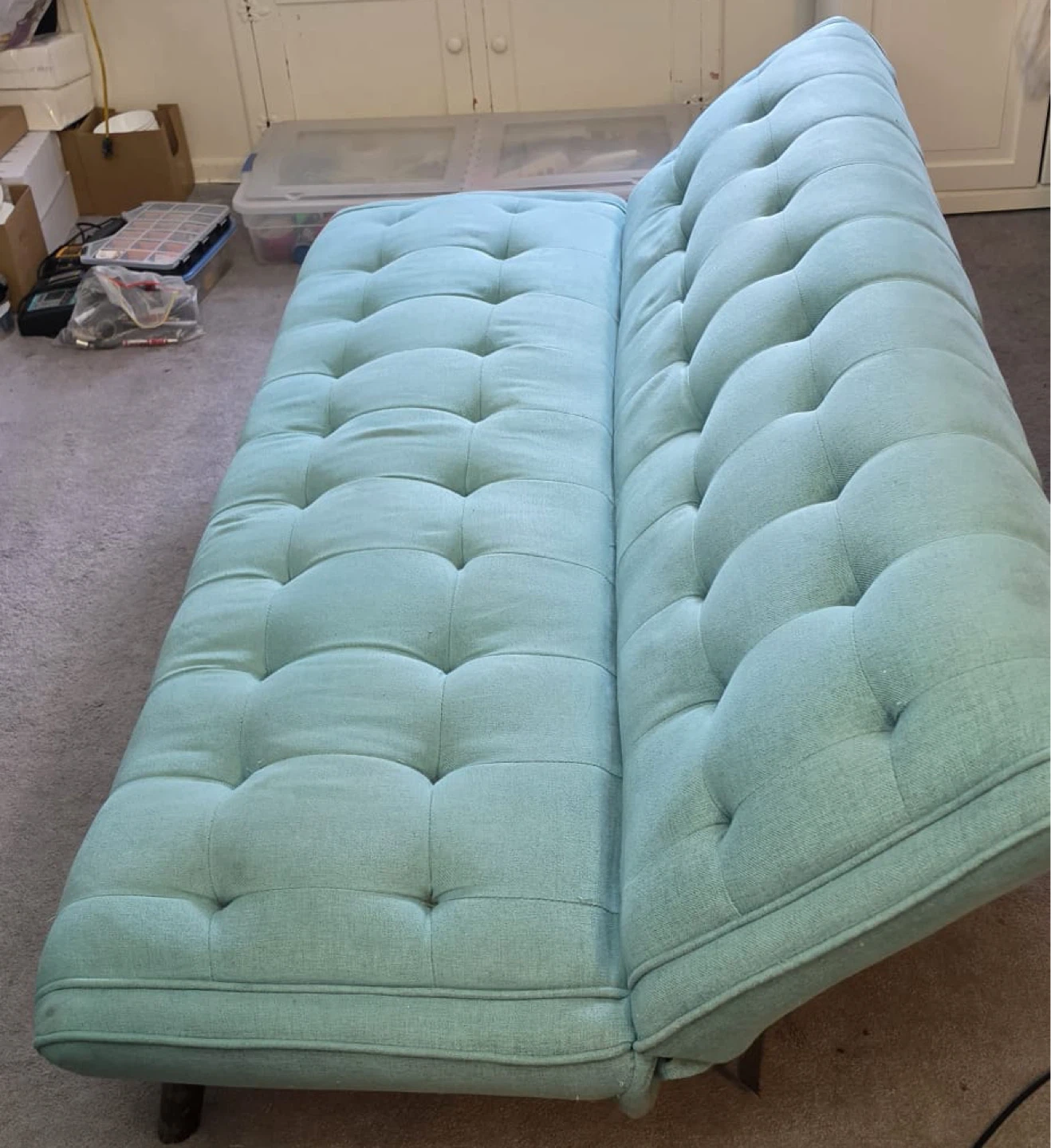 Tufted Sofa Bed - Teal - photo 3