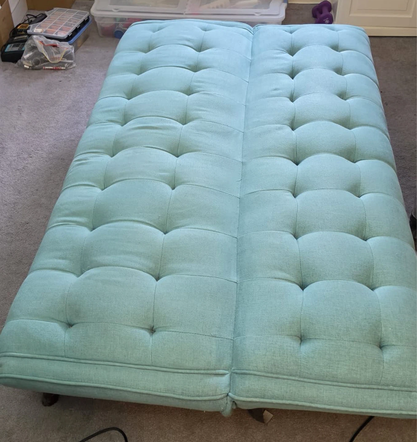 Tufted Sofa Bed - Teal - photo 4