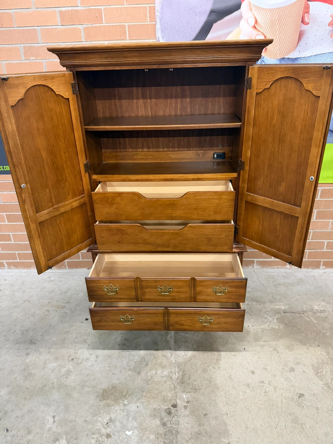 Thomasville Wooden Armoire with Drawers - photo 3