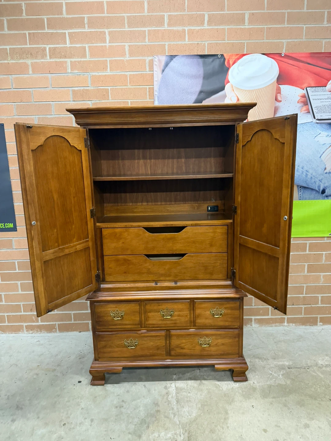 Thomasville Wooden Armoire with Drawers