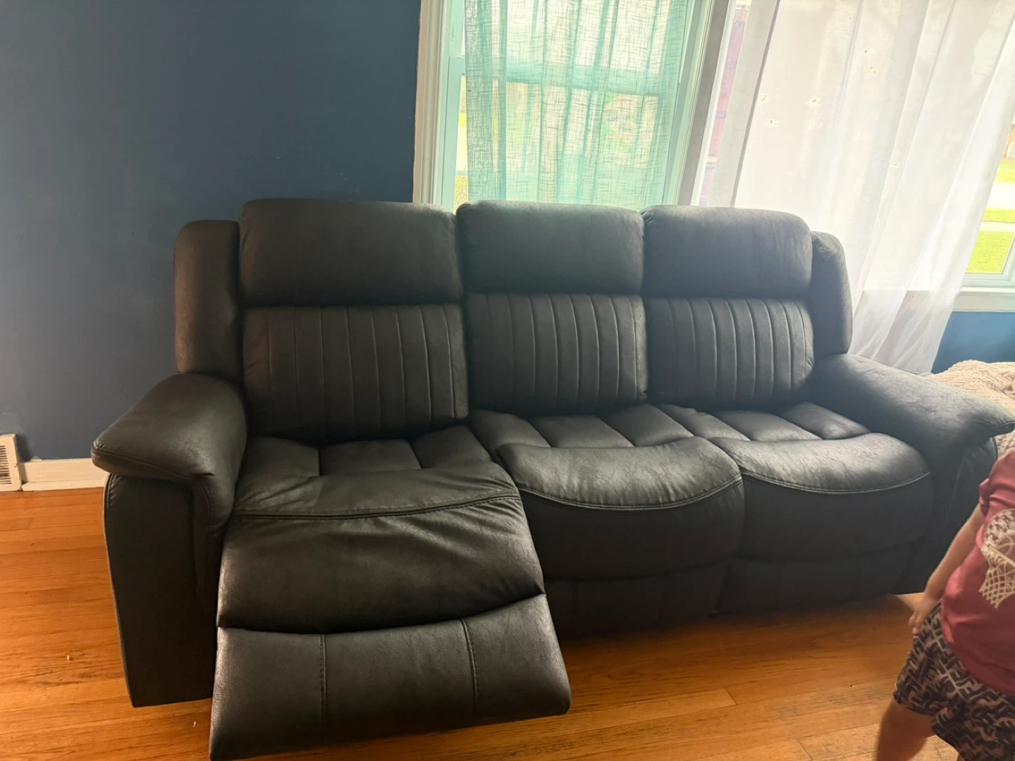 Black Faux Leather sofa y loveseat quality 📦 - photo 2