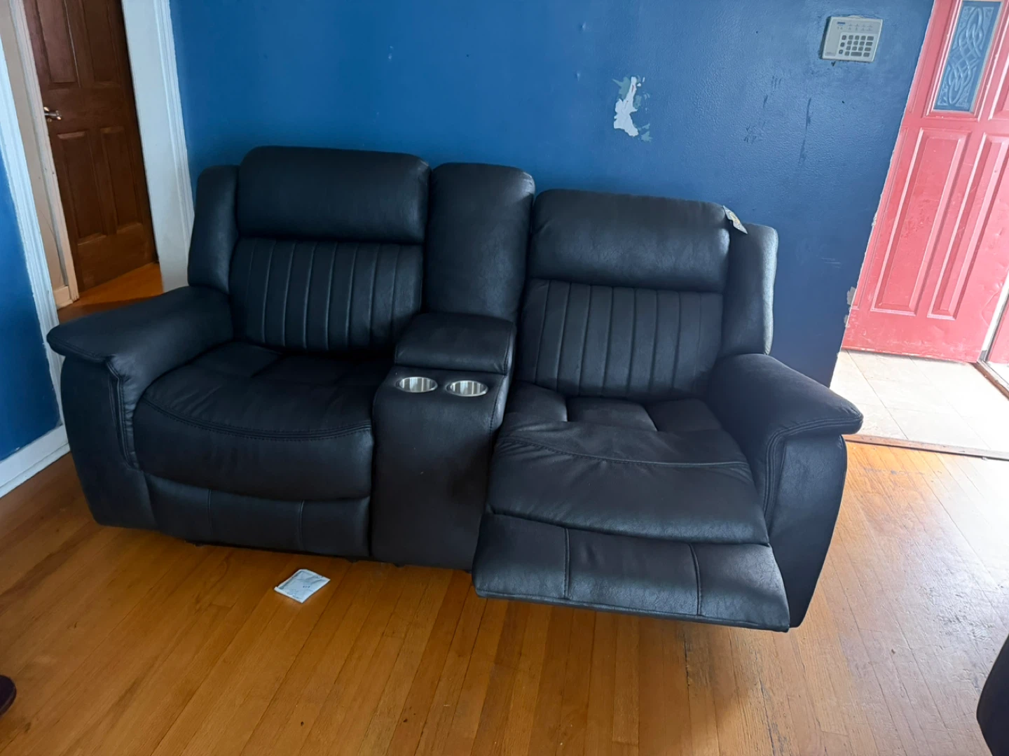 Black Faux Leather sofa y loveseat quality 📦 - photo 3