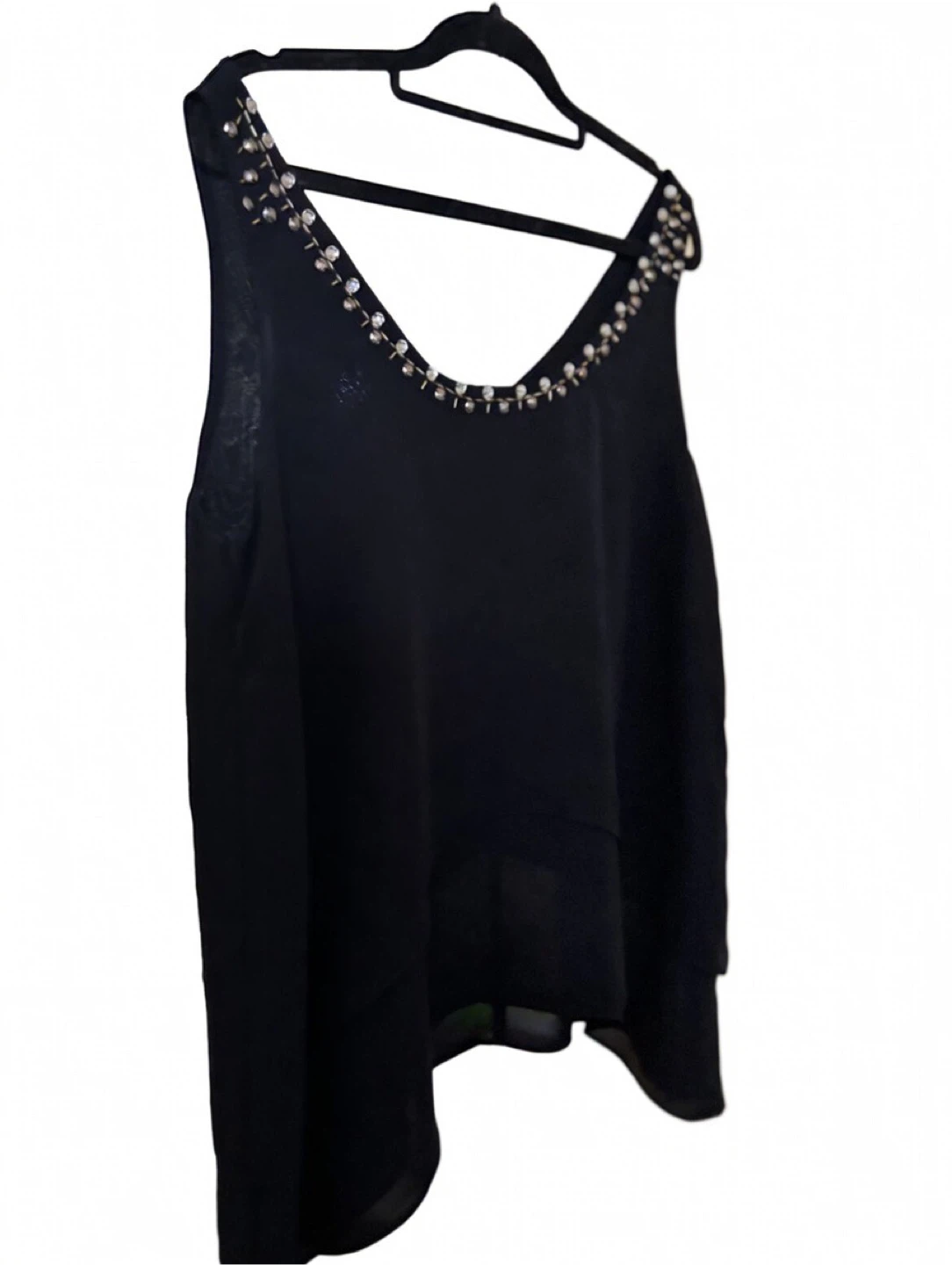 Black Embellished Tank Top - photo 2