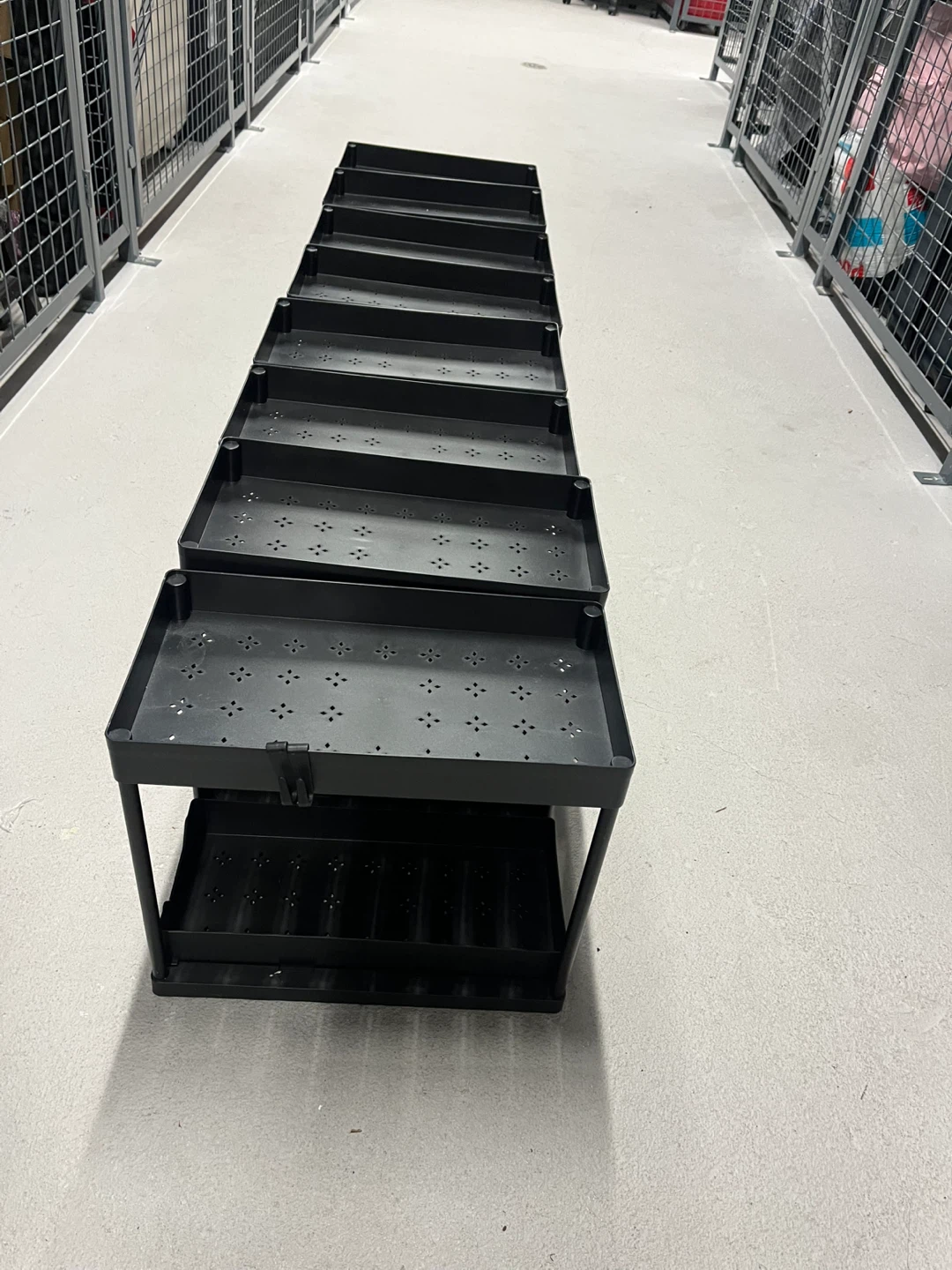 Black Metal Storage Shelves – Set of 8 - photo 4