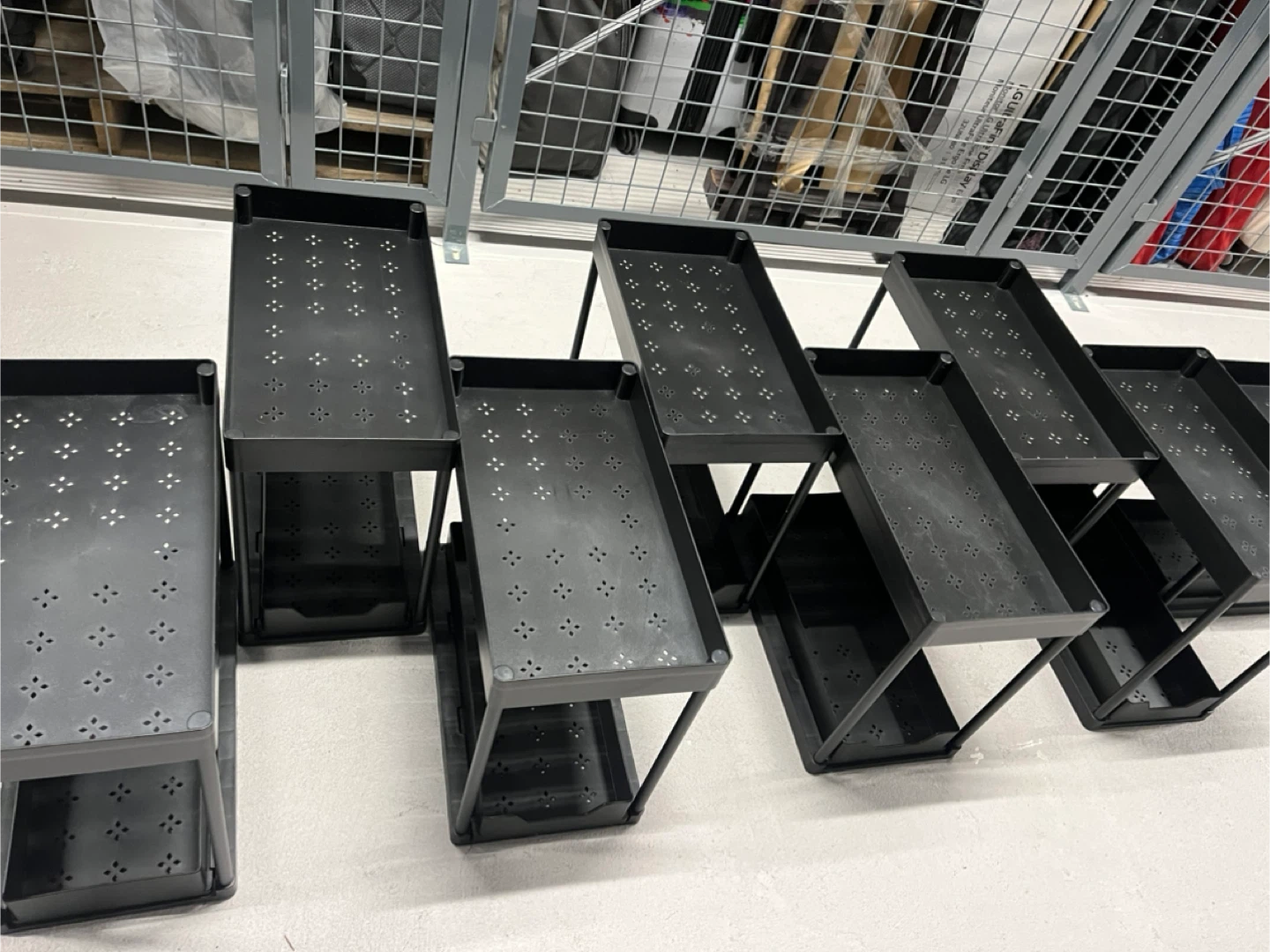 Black Metal Storage Shelves – Set of 8 - photo 2