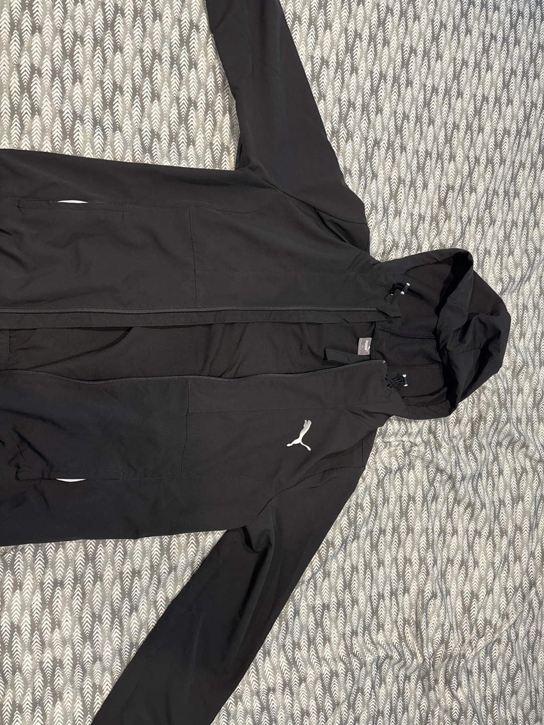 Black puma windbreaker