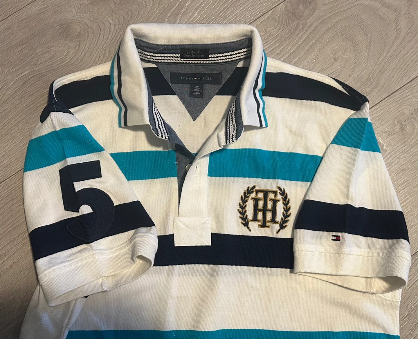 Tommy Hilfiger Custom Fit Striped Polo Shirt L/G - photo 2