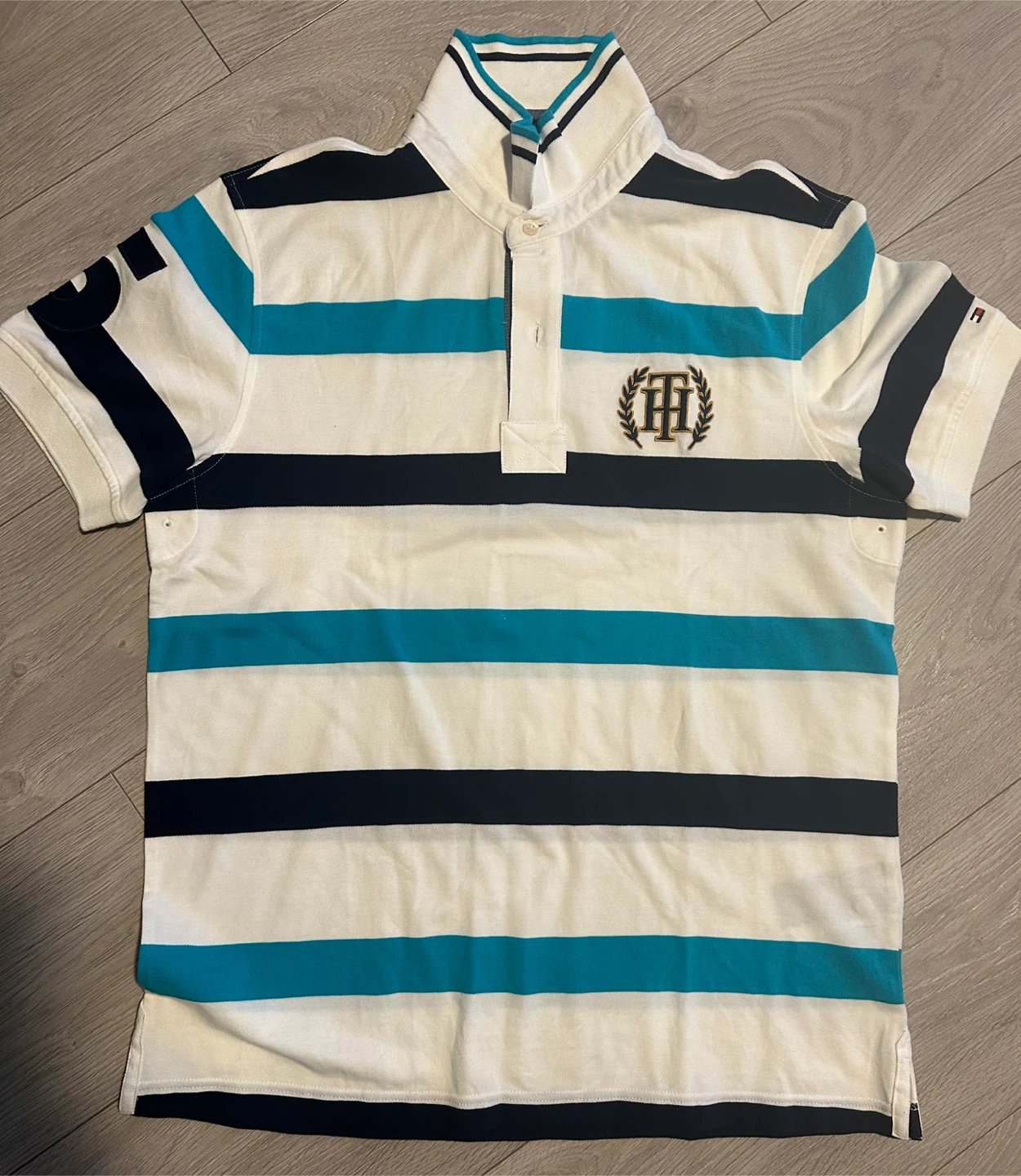 Tommy Hilfiger Custom Fit Striped Polo Shirt L/G