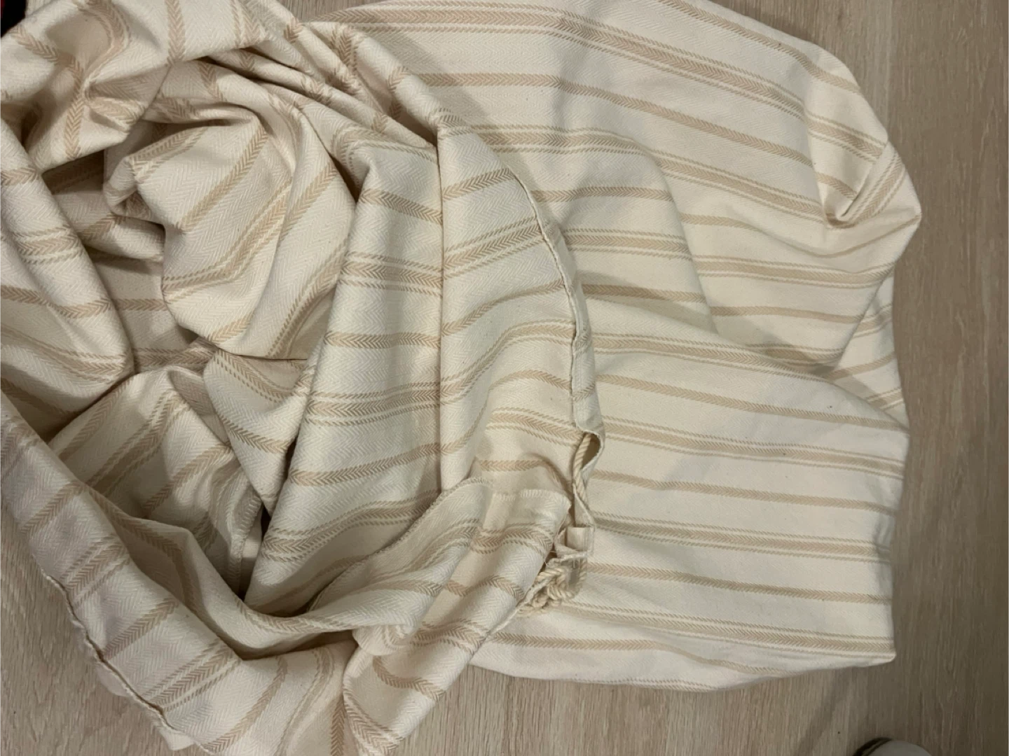 Striped Canvas Drawstring Bag - photo 4