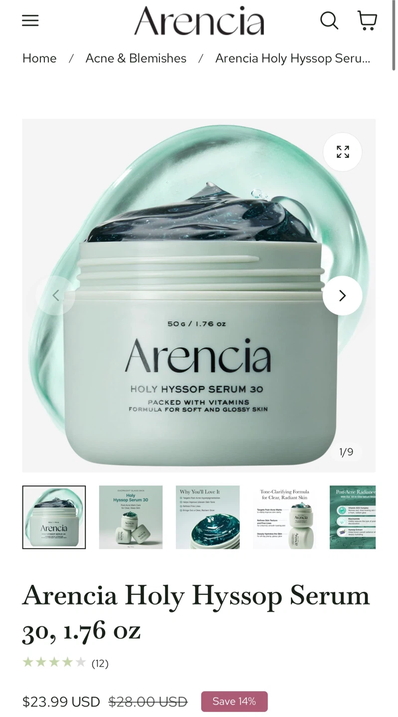 Arencia Holy Hyssop Serum - photo 5
