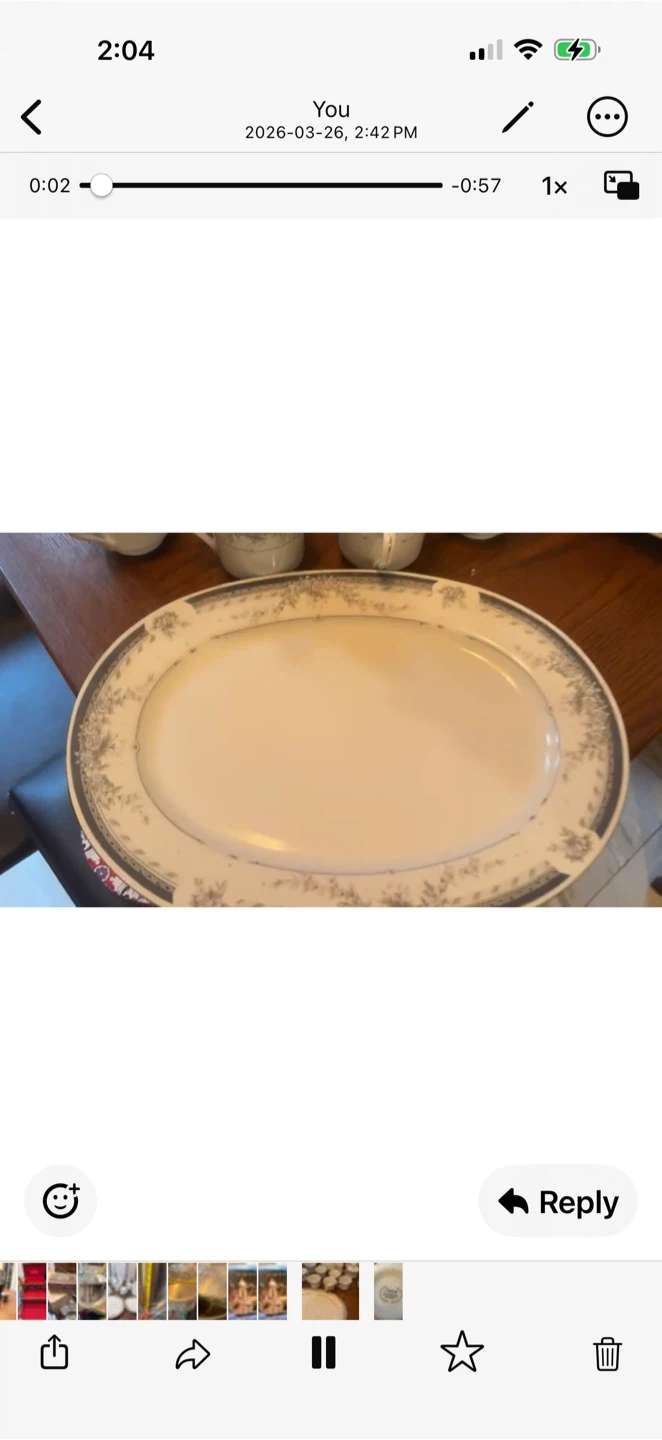 White Porcelain Dinnerware Set with Floral Pattern - photo 3
