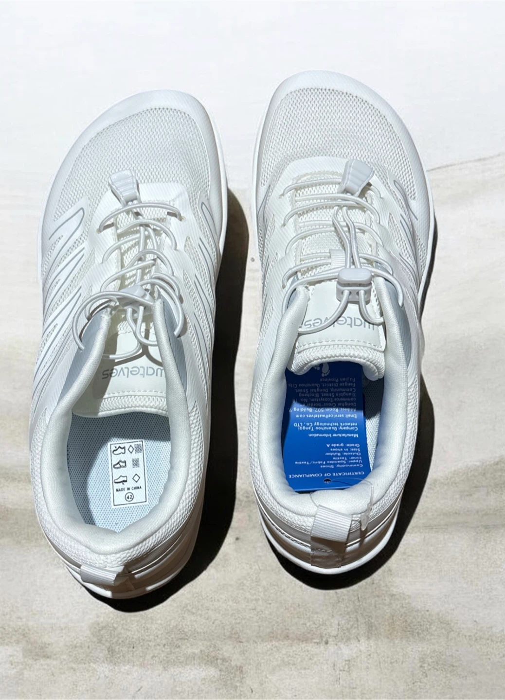 Watervees White Mesh Water Shoes - Size 42