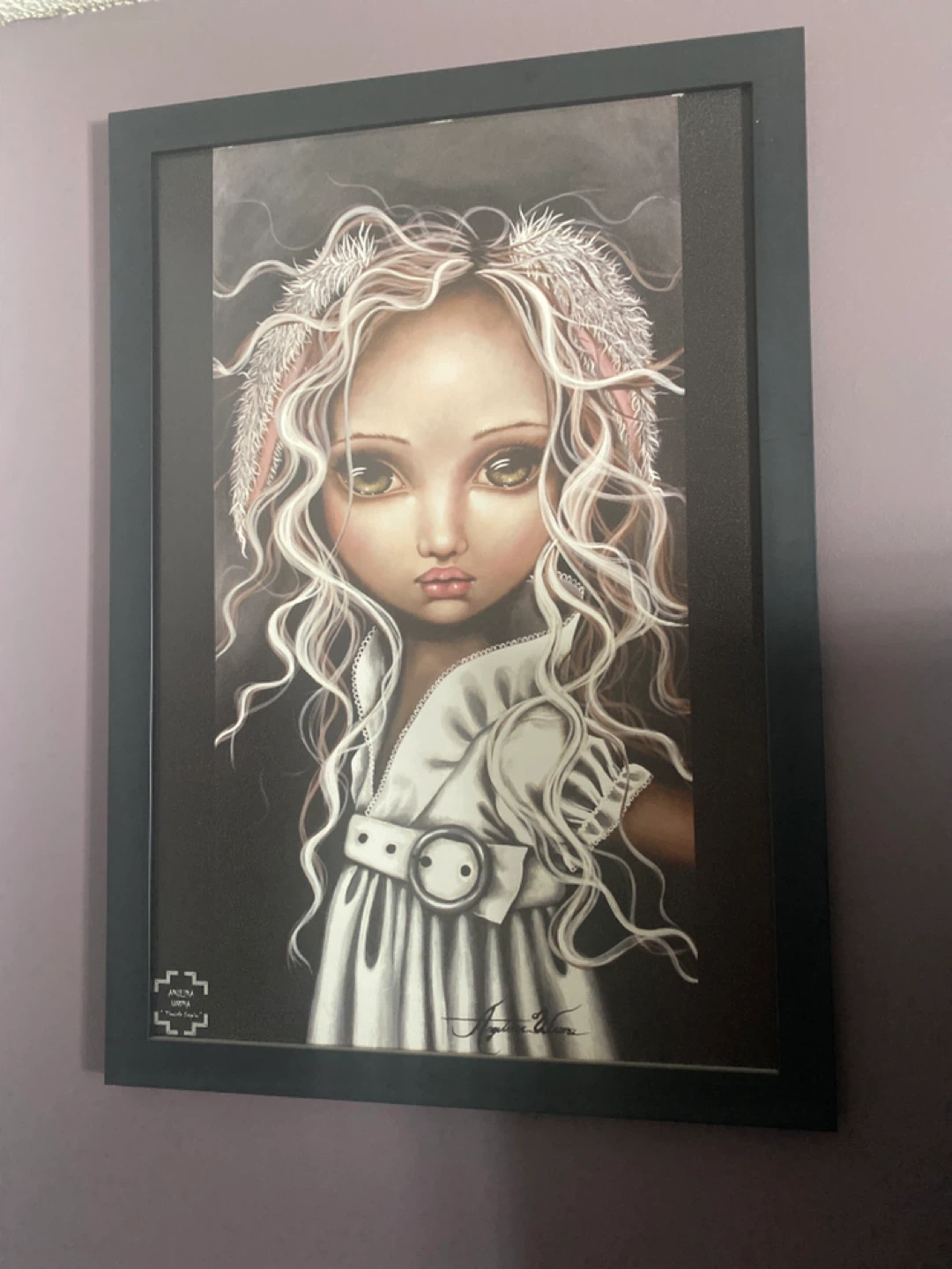 Framed Art Print of a Whimsical Girl